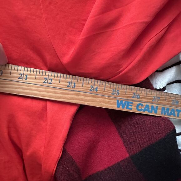 Chico's Persimmon Orange Red Tie Sleeve Top New Size XL 3 - Picture 8 of 8